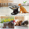 Comedero Elevado para Gatos de 3 Niveles con Base de Madera y Acero Inoxidable