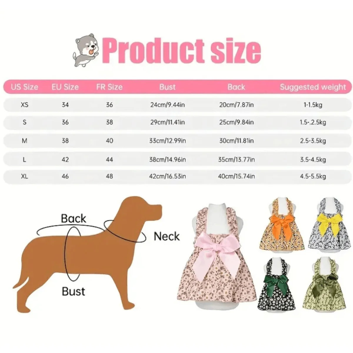 Daisy Princess Strap Dress for Small Dogs