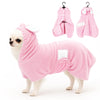 Adjustable Hooded Pet Bathrobe – Quick-Dry Microfiber Dog & Cat Towel