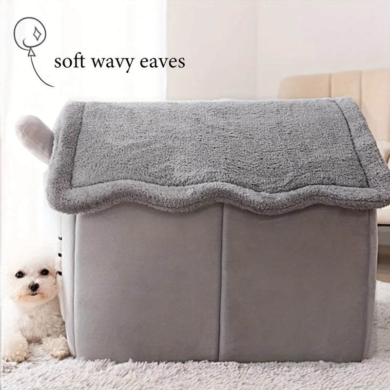 Lit Grotte Pliable pour Animaux avec Housse Lavable