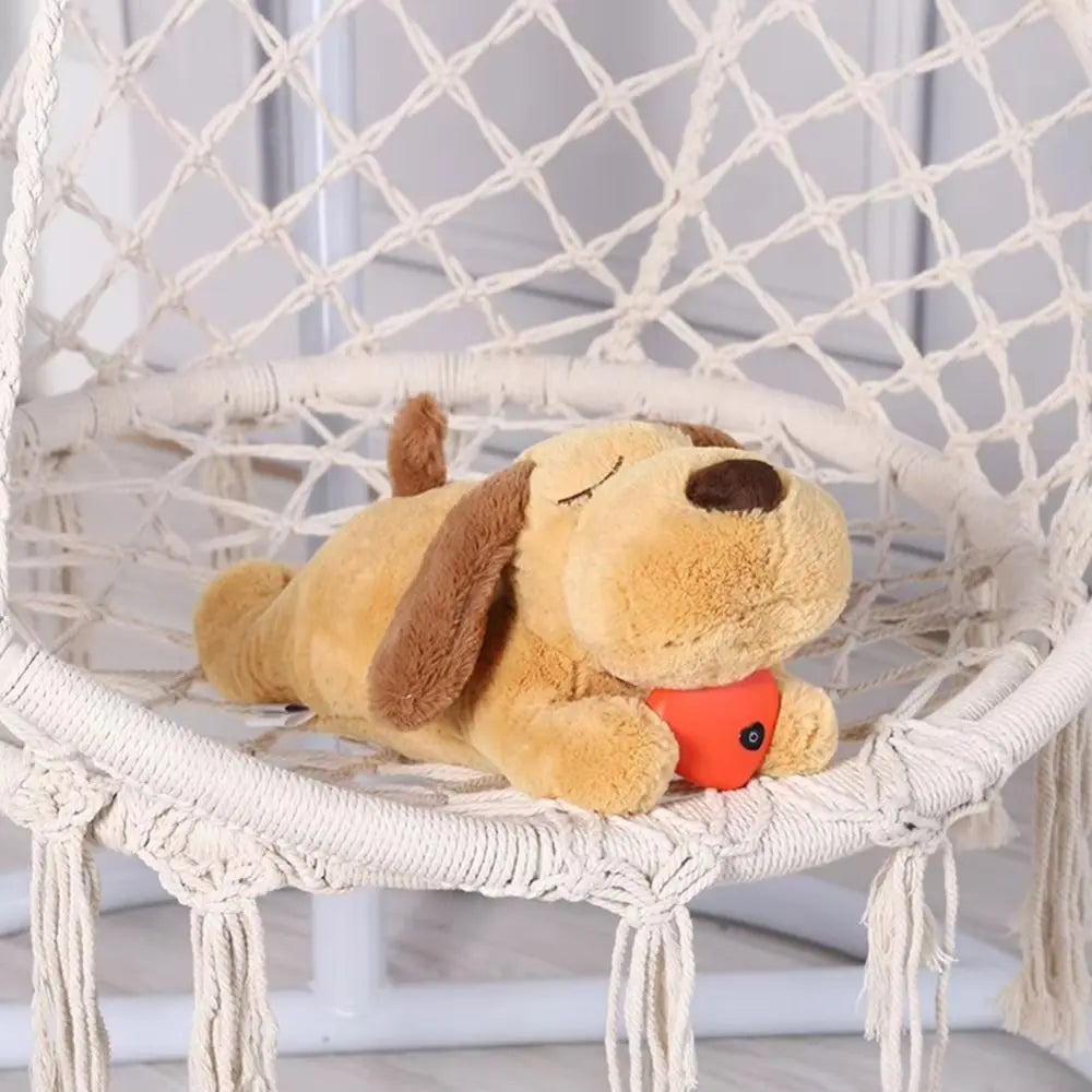 Comforting Plush Dog Toy with Simulated Heartbeat