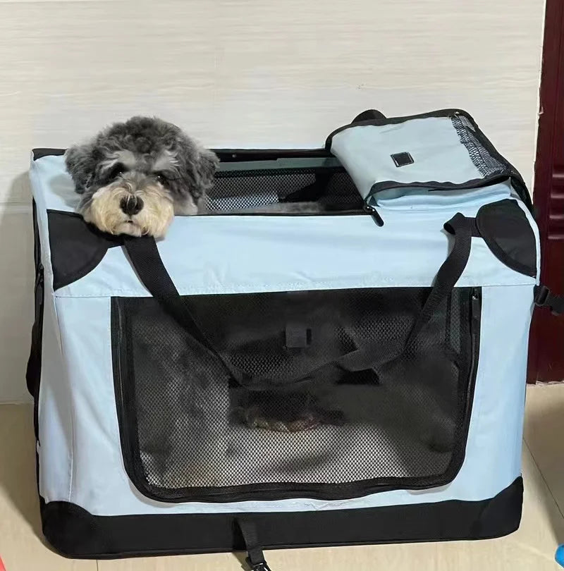 Transportín Plegable para Mascotas con Interior Acolchado