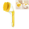 Pet Bath Brush with Shampoo Dispenser and Soft Silicone Bristles