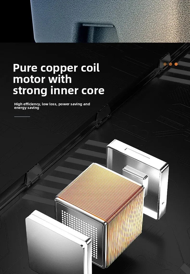 A close-up view of a pure copper coil motor with a strong inner core used in an air pump.
