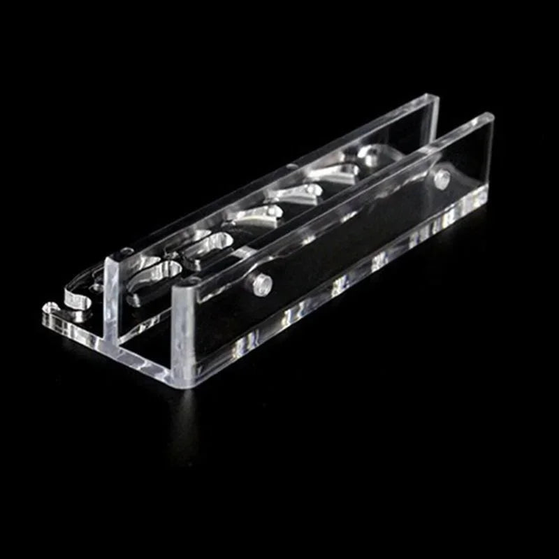 Clear acrylic tool organizer with multiple slots for holding aquarium tools