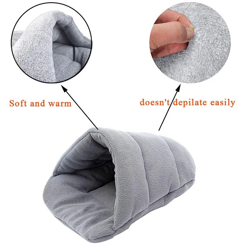 Lit-Tanière en Polaire Doux pour Petits Animaux