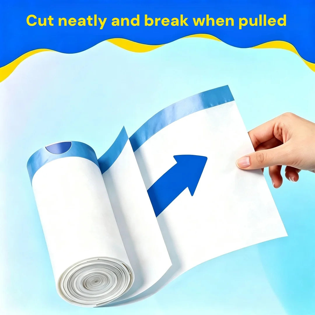 Leak-Proof Drawstring Cat Litter Bag for Self-Cleaning Litter Boxes