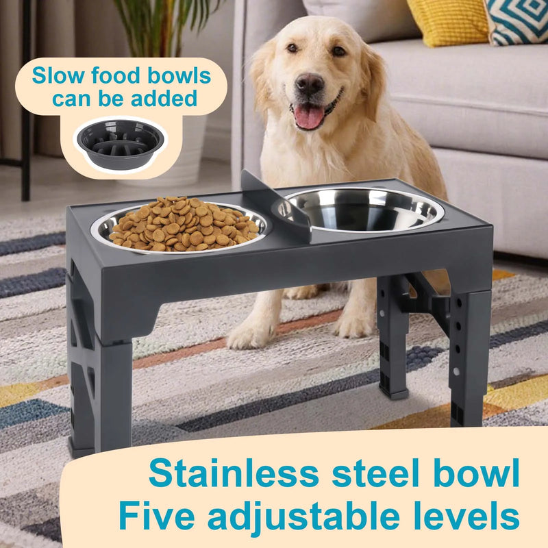 Adjustable Elevated Dog Bowl Stand