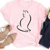 Women Kawaii Cats Print Summer Cartoon T Shirt
