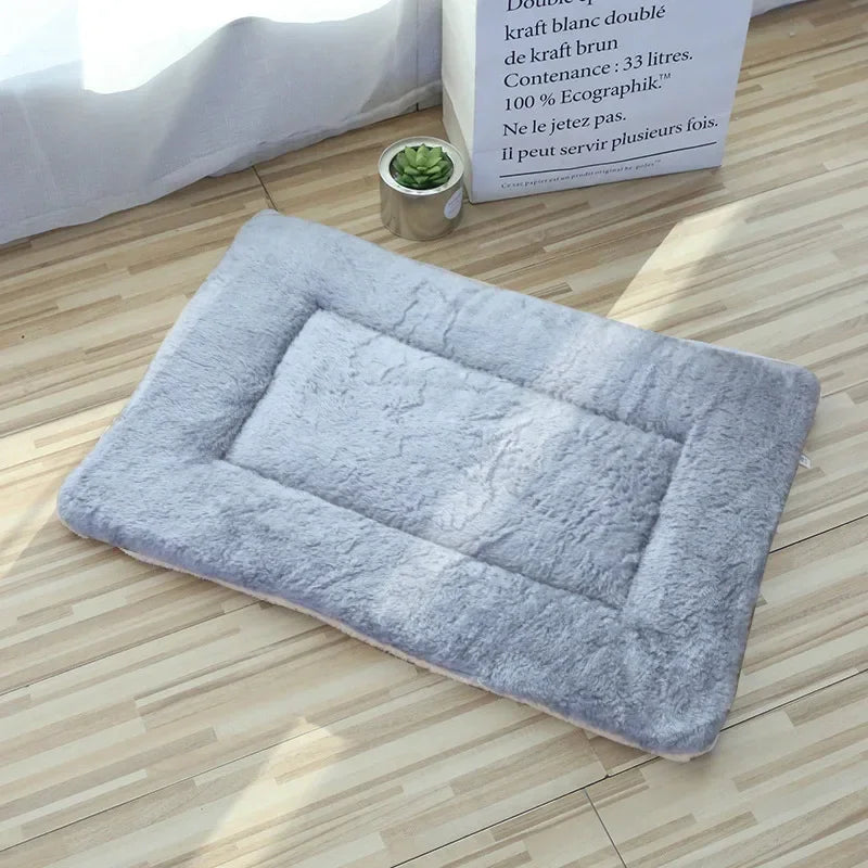 Lit pour animaux de compagnie en peluche double face