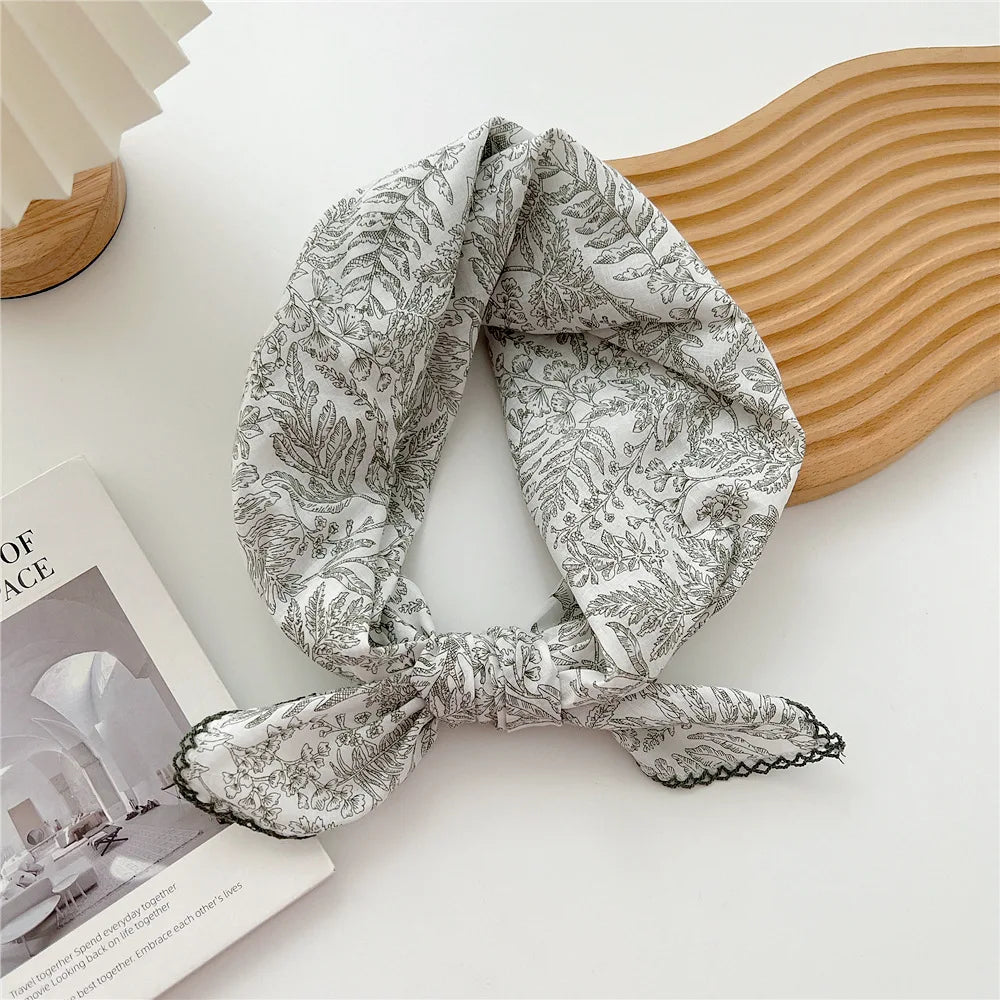 Square Cotton Scarf for Women – Versatile Neck & Hair Accessory