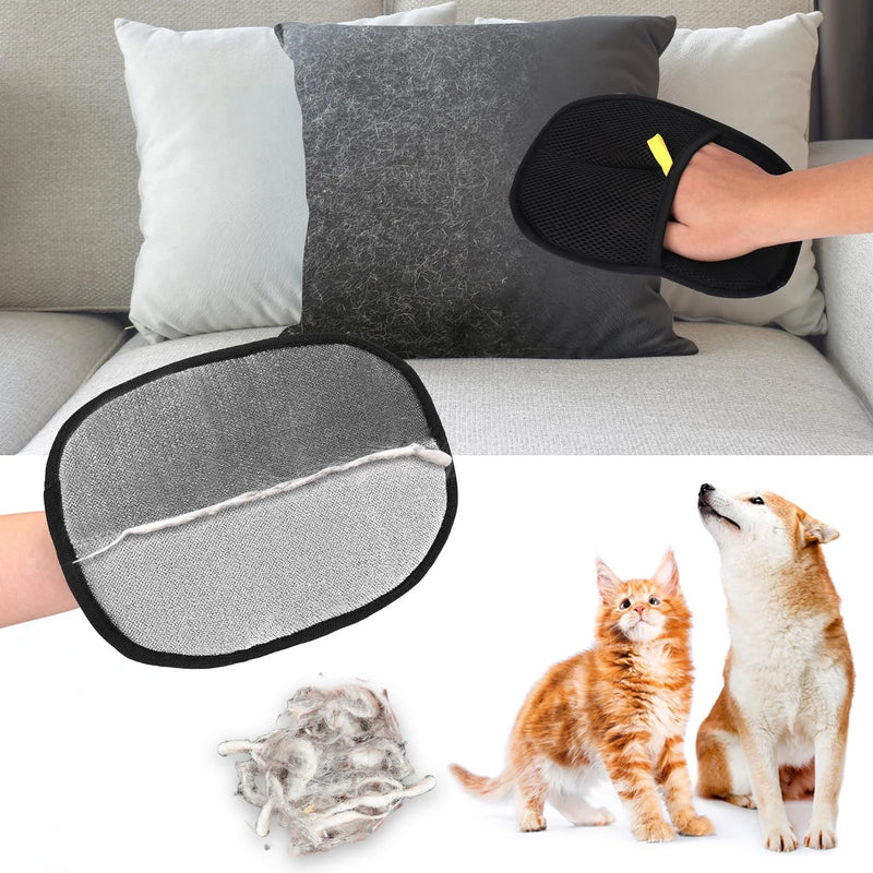 Gants de toilettage pour animaux à double face