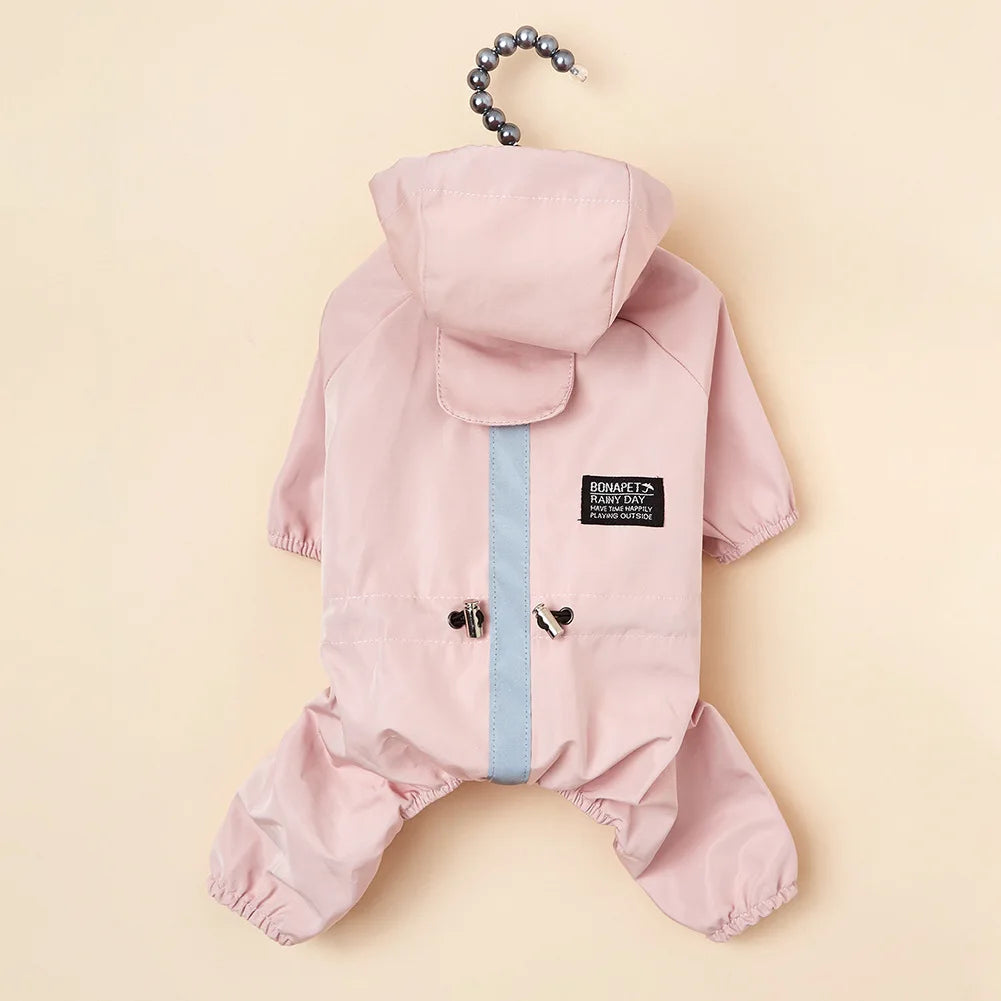 Reflective Waterproof Dog Raincoat with Hood