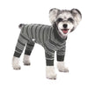 Striped Four-Leg Dog Pajama Jumpsuit