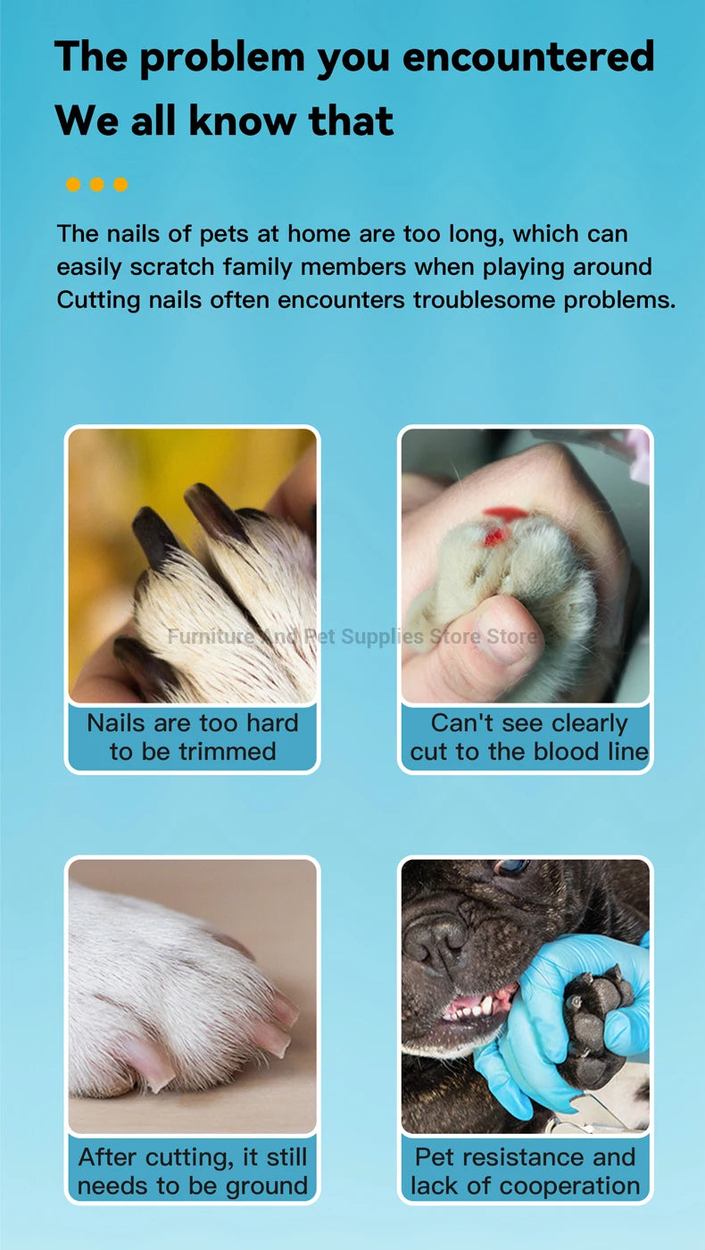 Rechargeable Pet Nail Grinder with LED Light