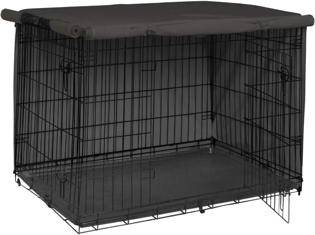 Heavy Duty Dog Crate Cover for 42-Inch Wire Kennels – Black