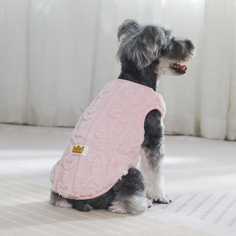 Chaleco de Felpa Suave para Perros en Invierno