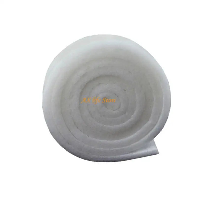 A white, circular sponge filter for an aquarium, showing concentric rings.