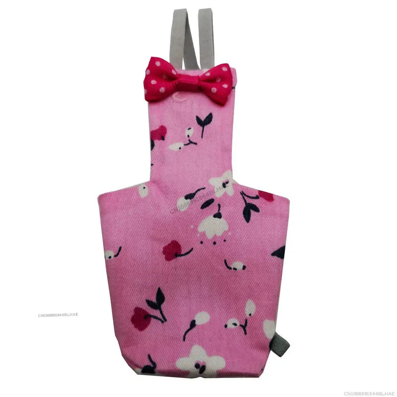 Pink parrot flight suit with a red bow tie