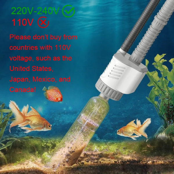 Pompe Électrique pour Changement d'Eau et Nettoyeur de Graviers pour Aquarium