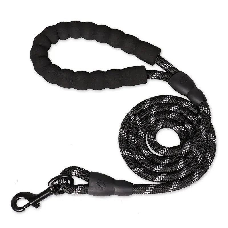 Reflective Dog Leash with Padded Handle - Heavy Duty Double Rope