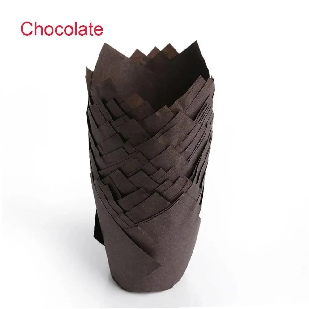Natural Unbleached Tulip Cupcake Liners (100-Pack)