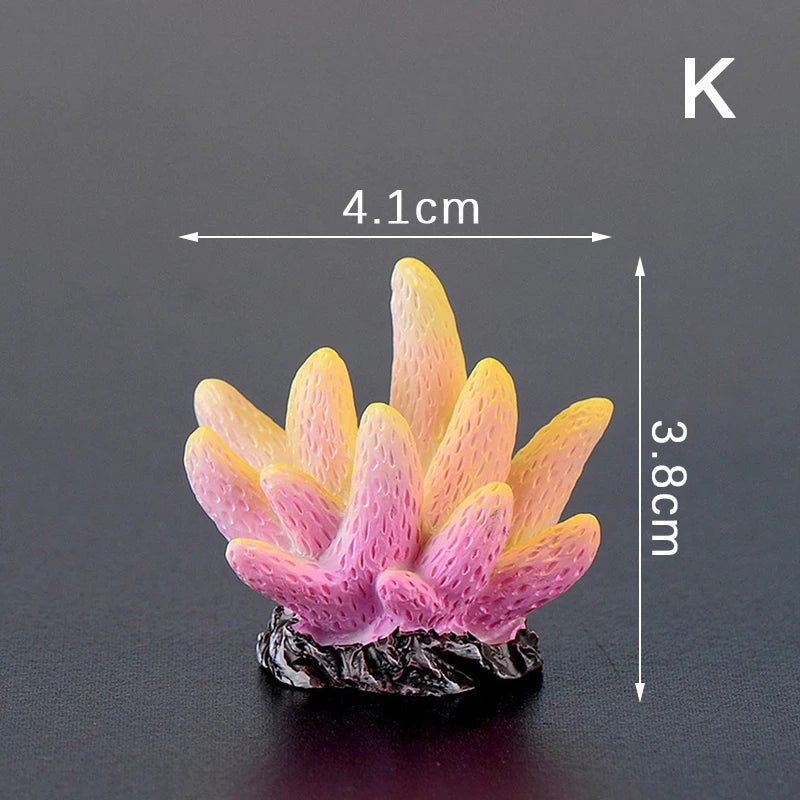 Artificial Coral Reef Aquarium Decoration with Starfish