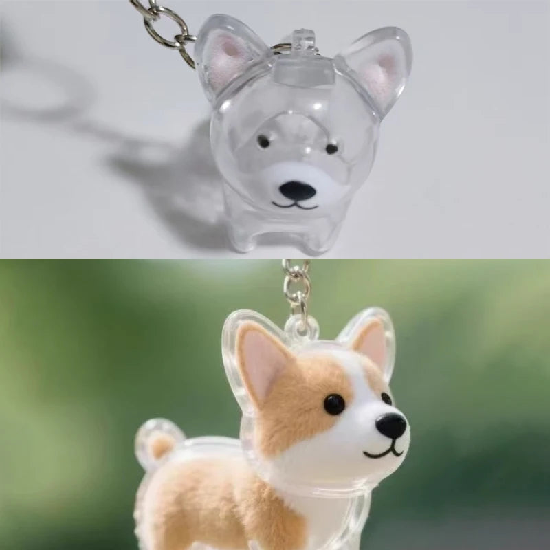 Transparent Pet Hair Keepsake Charm for Keys