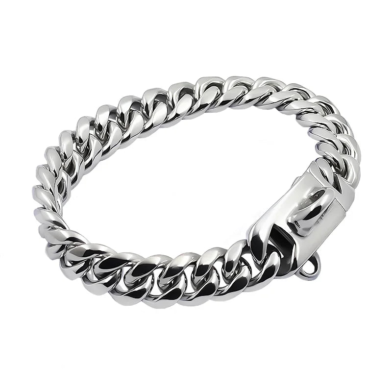 Stainless Steel Cuban Link Dog Collar