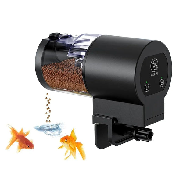 Automatic Fish Feeder for Aquarium 100ml Capacity Battery Powered