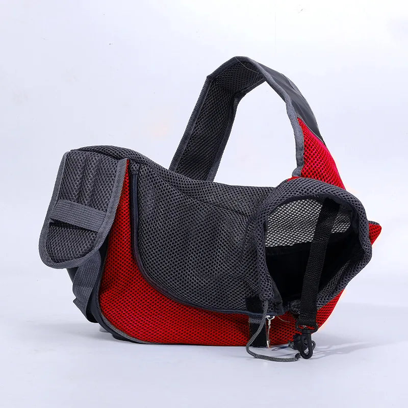 Portable Dog Carrier with Breathable Mesh and Adjustable Strap