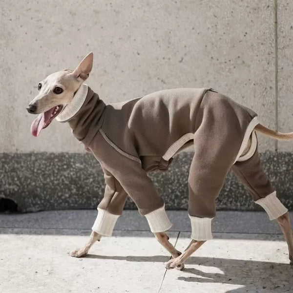 Abrigo de Felpa con Cuello Alto para Perro