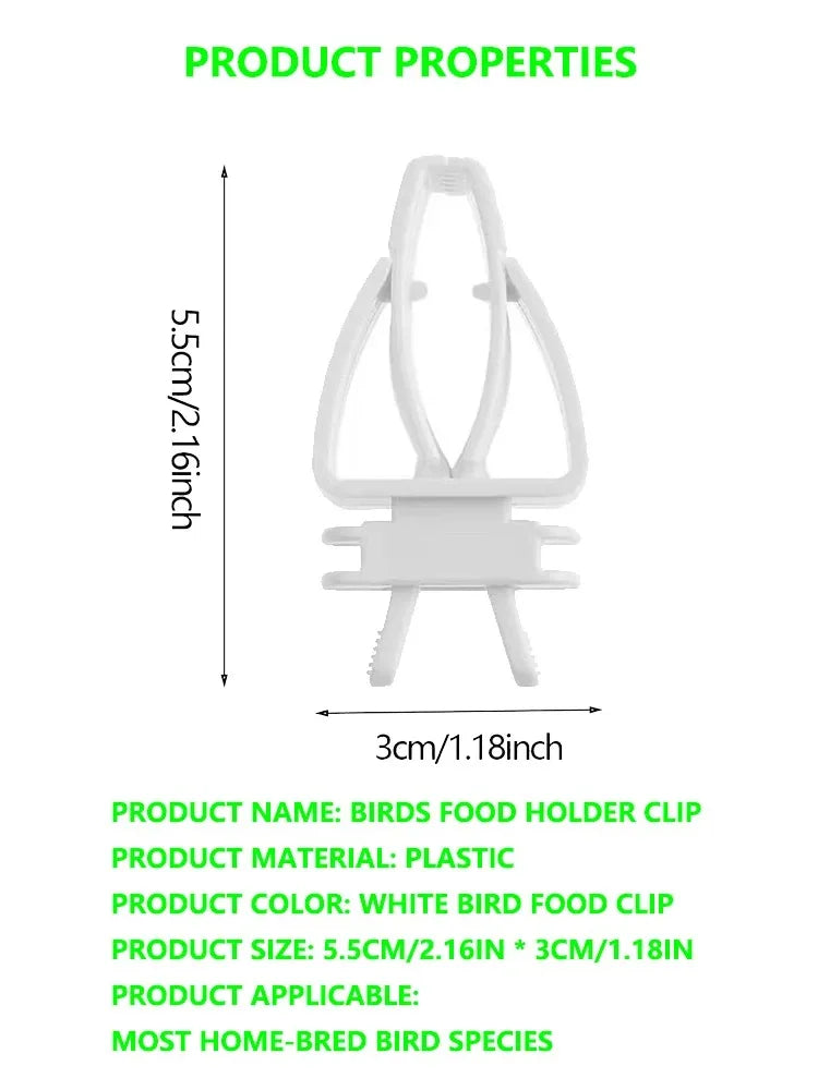 مشبك حافظة طعام للطيور الصغيرة والببغاوات