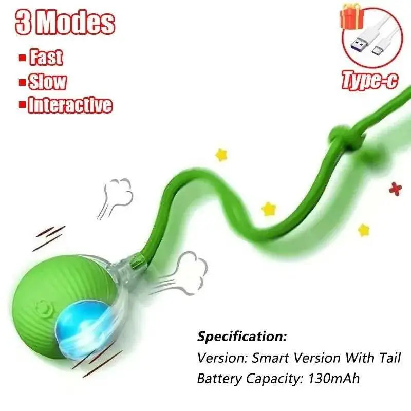 Motion-Activated Cat Toy Ball with Bird Chirping Sounds
