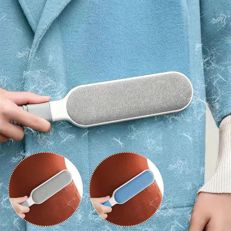 Dual-Sided Reusable Lint and Pet Hair Remover Brush
