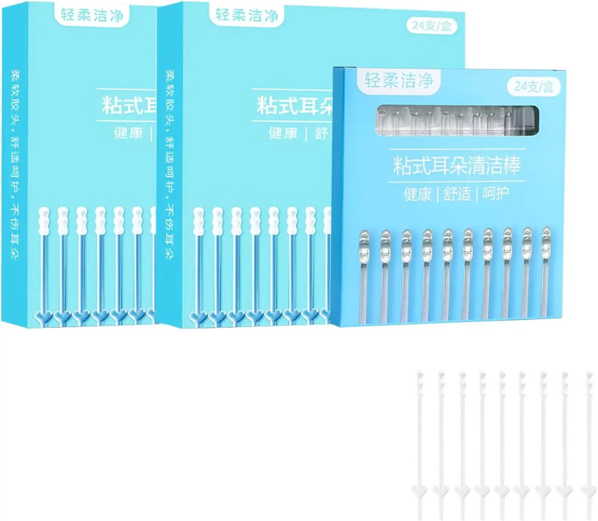 Reusable Earwax Removal Swabs with Adhesive Tips