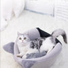 Cat Head-Shaped Cozy Cave Bed for Small to Medium Pets