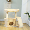 Compact Cat Tree Tower with Sisal Scratching Posts and Cozy Perches