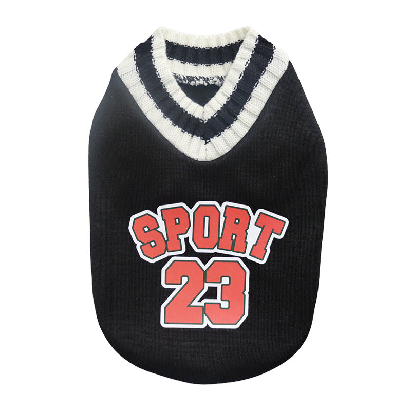 Classic Cotton Knit Dog Sweater for Small & Medium Breeds