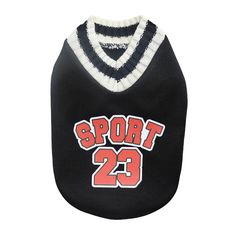 Classic Cotton Knit Dog Sweater for Small & Medium Breeds