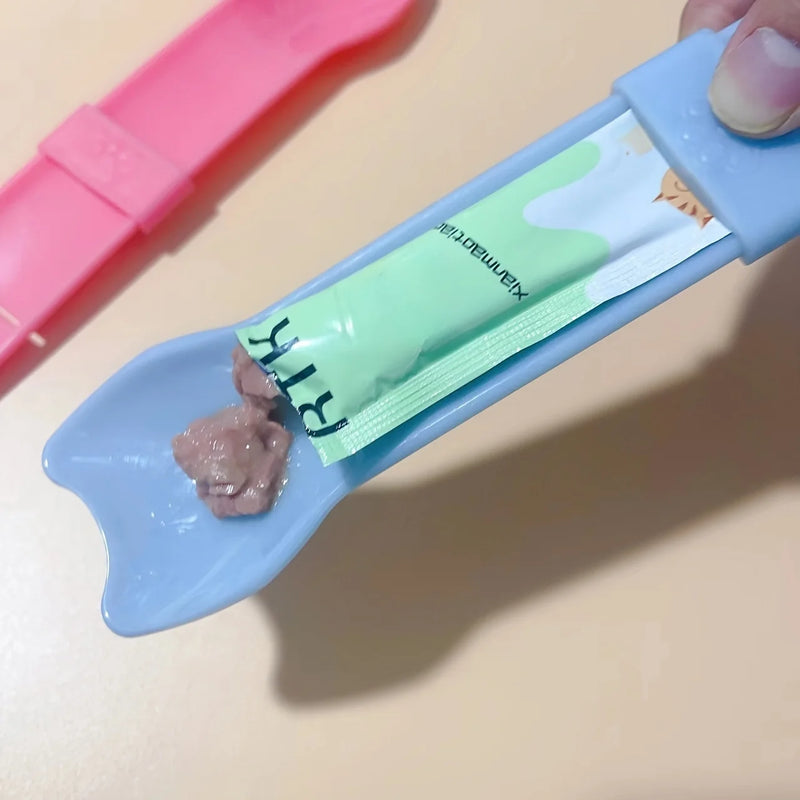 Cat Strip Squeeze Spoon Feeder for Lickable Treats