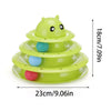 Interactive 3-Tier Cat Turntable Toy with Balls and Scratching Surface