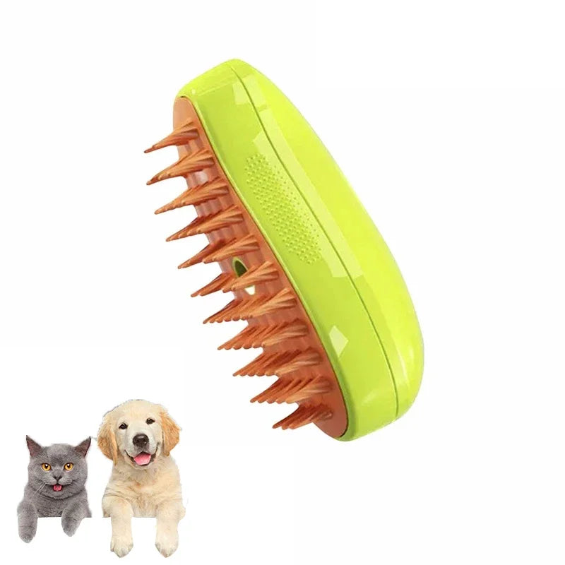 Brosse de toilettage à vapeur pour chats et chiens