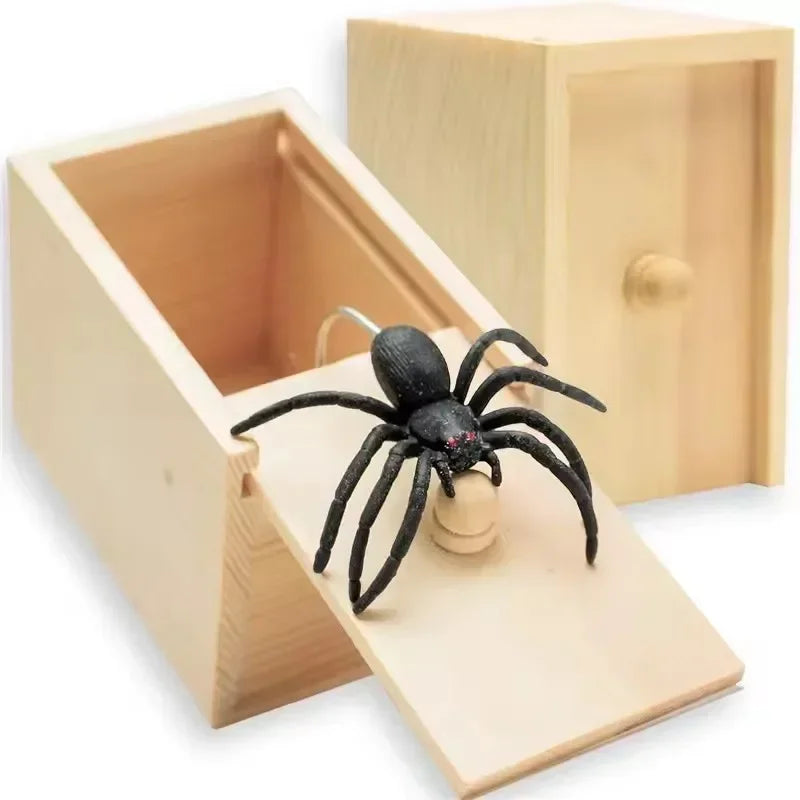 Wooden Spider Surprise Prank Box Set