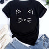 Women Kawaii Cats Print Summer Cartoon T Shirt