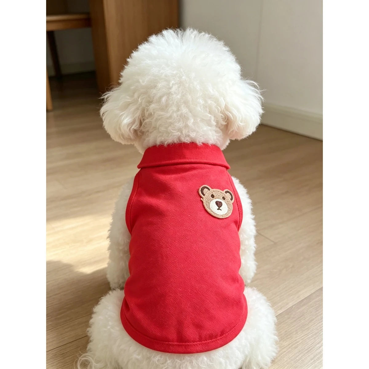 Breathable Pet Sleeveless Vest with 3D Embroidery for Small Dogs