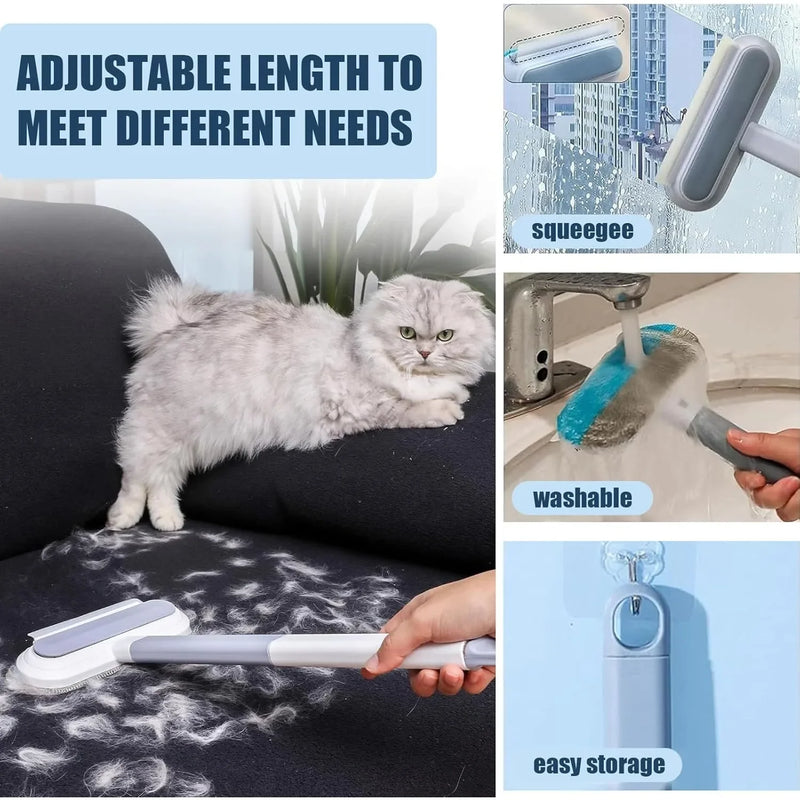 Long-Handle Pet Hair Remover Brush