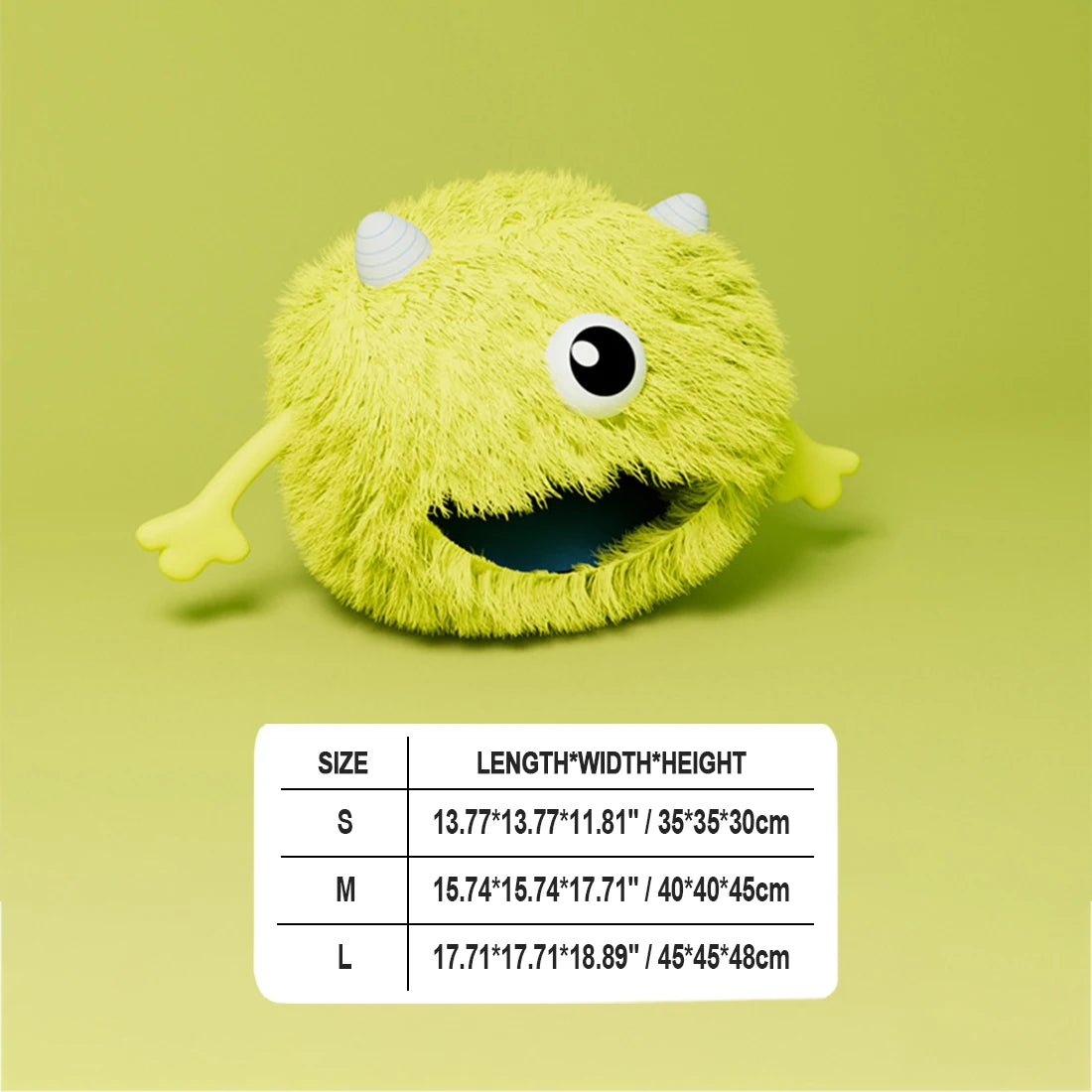 Monster Cartoon Plush Cat Bed Cave with Cushion