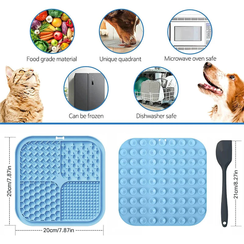 Silicone Lick Mat for Dogs and Cats – Anxiety Relief & Slow Feeding