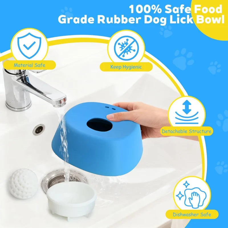 Non-Slip Pet Licking Bowl for Slow Feeding and Treats